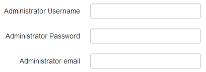 Enter administrator data